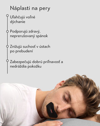 Nutridome náplasť na pery z prírodného bambusového hodvábu proti chrápaniu 30 ks. - 3