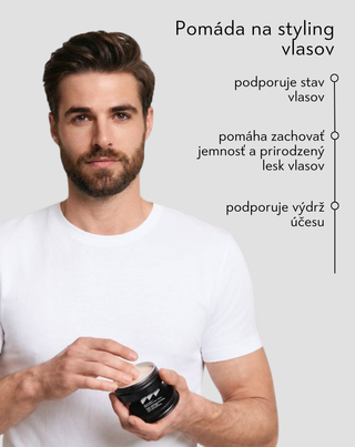 Pomáda na úpravu vlasov na modelovanie a fixáciu účesu pre mužov Monolit 55 g - 2