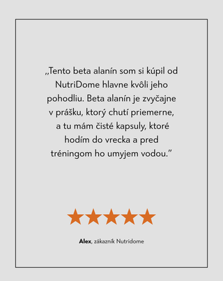 Beta-alanín 700 mg pre výkonnosť a zníženie svalovej únavy Nutridome, 60 kapsúl - 5
