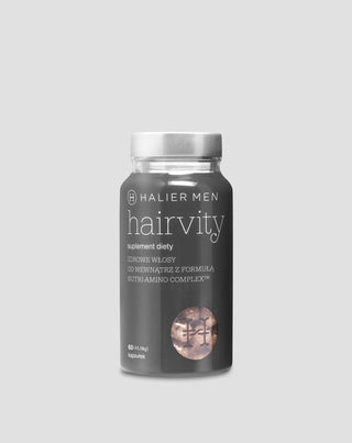 Tabletky proti vypadávaniu vlasov pre mužov pri plešatosti Hairvity Men Halier 60 kapsúl - 1
