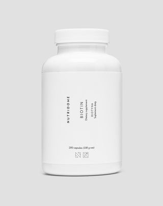 Biotín kapsuly 2500 mcg vitamínu H pre vlasy, pokožku a nechty Nutridome 180 ks