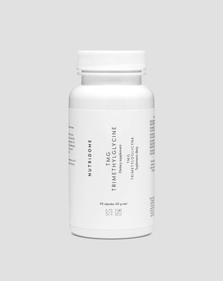 Trimetylglycín Betaín TMG na metabolizmus homocysteínu a podporu kardiovaskulárneho systému Nutridome 60 ks