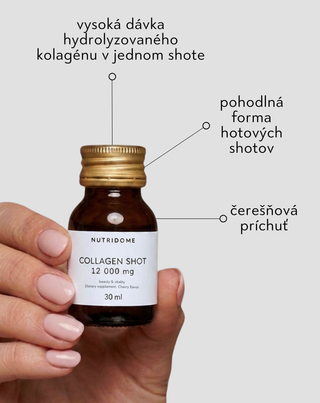 Kolagénové shoty v tekutej forme 12 000 mg s vitamínmi, výživový doplnok Nutridome 30 × 30 ml - 4