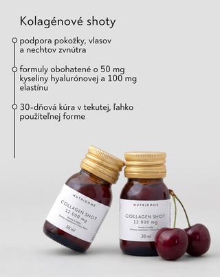 Kolagénové shoty v tekutej forme 12 000 mg s vitamínmi, výživový doplnok Nutridome 30 × 30 ml - 2