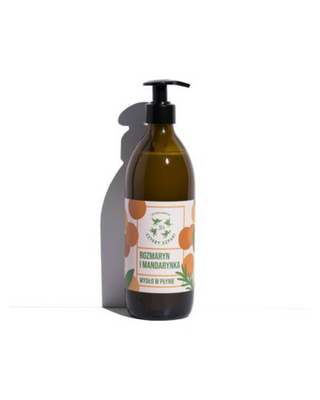 Rozmarín a mandarínka tekuté mydlo hydratačné, ochranné, vyživujúce Four Spikes Soap Shop - 1