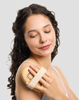 Uddo masážna kefa na telo z prírodných kančích štetín_3 - 3