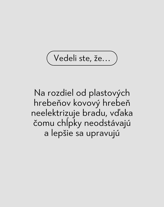 Kovový hrebeň na všetky typy a dĺžky fúzov Monolit