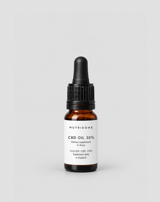 Olej CBD 30% v kvapkách, širokospektrálny bez THC s CBG a CBN Nutridome