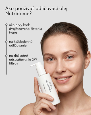 Čistiaci olej na odličovanie tváre od make-upu a nečistôt Nutridome - 3