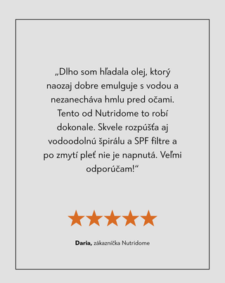 Čistiaci olej na odličovanie tváre od make-upu a nečistôt Nutridome - 5