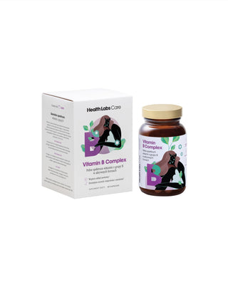 Bezlepkový a bezlaktózový komplex vitamínov B Health Labs Care 60 kapsúl - 2