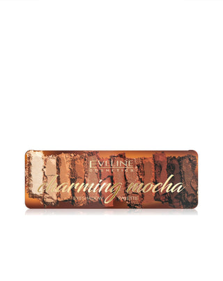 Paleta 12 očných tieňov v nude a hnedých odtieňoch Charming Mocha Eveline