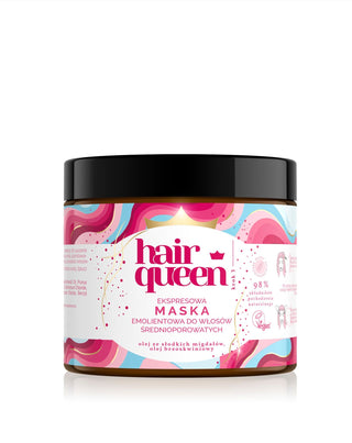Hair Queen express zvláčňujúca maska pre stredne pórovité a kučeravé vlasy