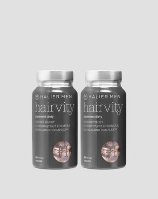 Tabletky proti vypadávaniu vlasov pre mužov pri plešatosti Hairvity Men Halier 120 kapsúl - 1
