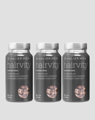 Tabletky proti vypadávaniu vlasov pre mužov pri plešatosti Hairvity Men Halier 180 kapsúl - 1