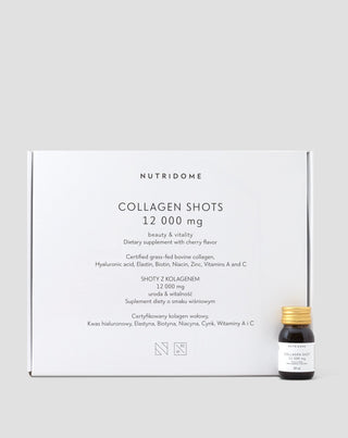 Kolagénové shoty v tekutej forme 12 000 mg s vitamínmi, výživový doplnok Nutridome 30 × 30 ml
